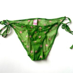 [Victoria’s Secret Pink] Polka Dot Brief Green & Pink Vintage